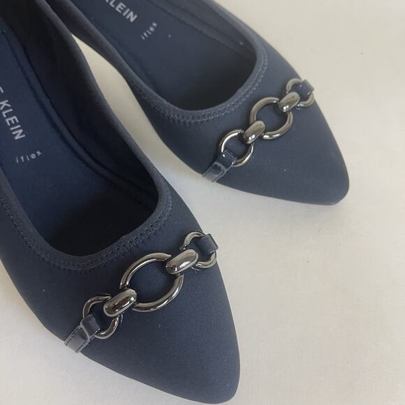 Anne Klein AK Iflex Akodenna Navy Flats Women’s Doll Shoes Size 10M Navy Blue - Picture 4 of 15